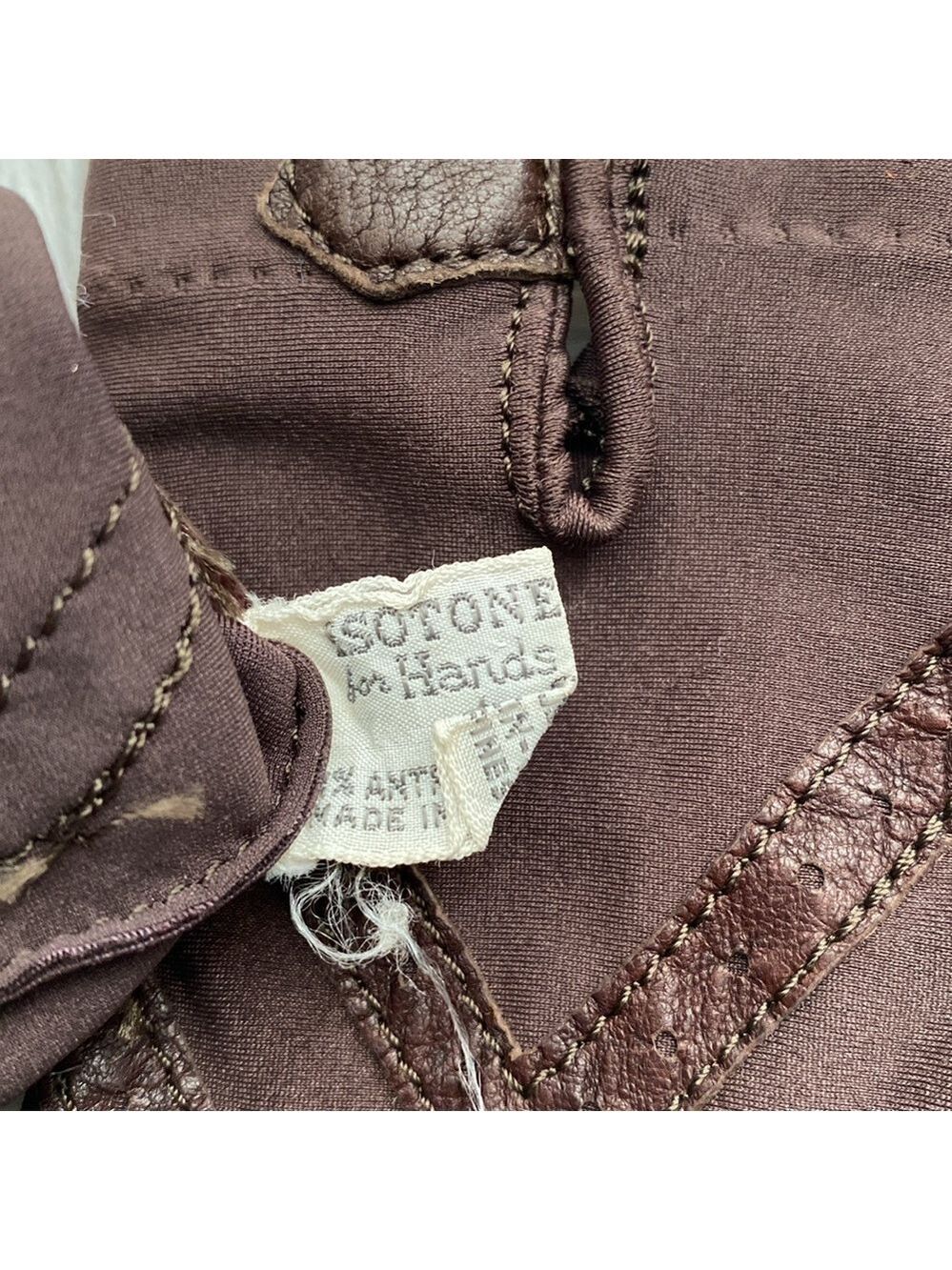 Isotoner vintage brown driving gloves - Picture 5 of 8